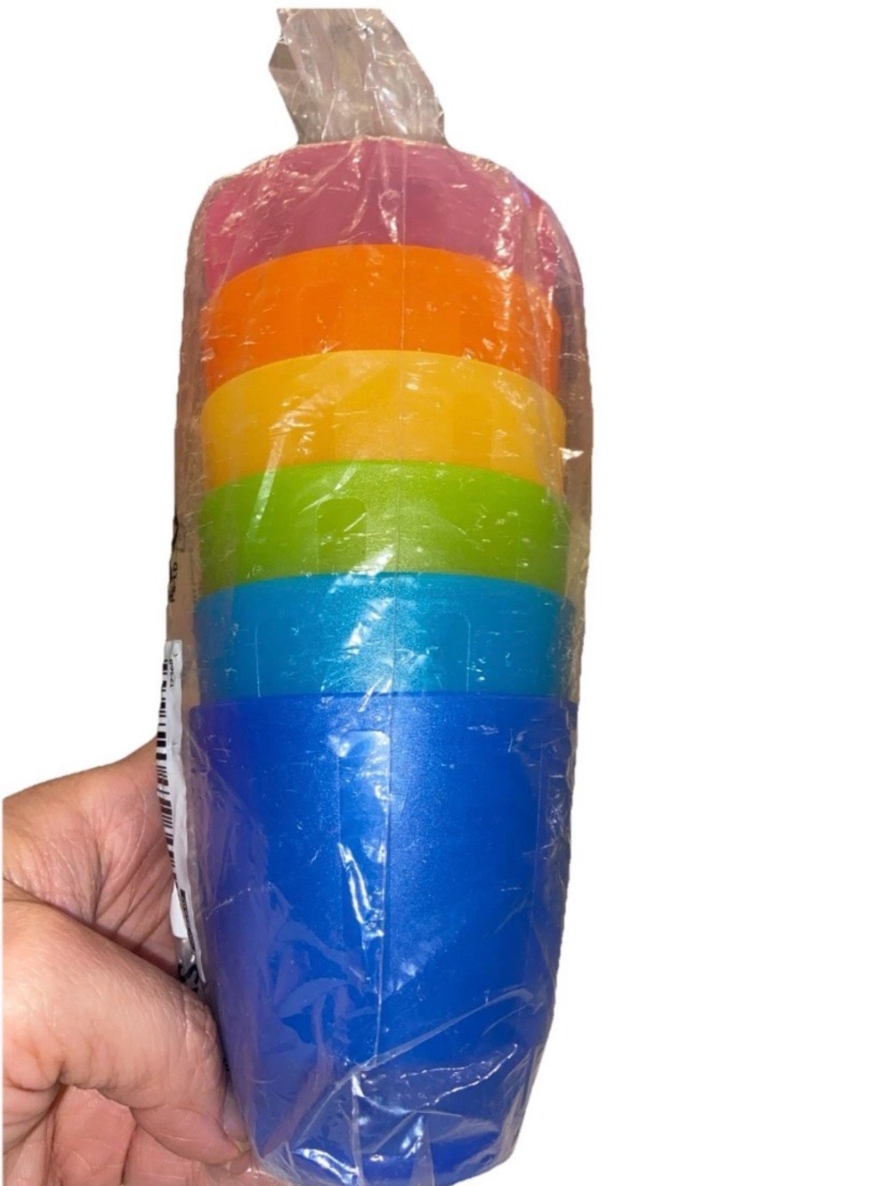IKEA Rainbow Stackable Plastic Tumblers Set of 6